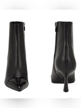 Nine West Black Pointed Patent Toe Stiletto Ankle Boots